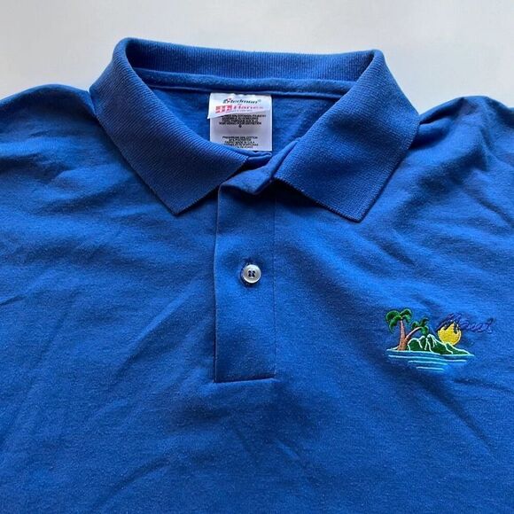 Vintage Hanes Maui Cotton/Poly Polo Mens L - Picture 2 of 9
